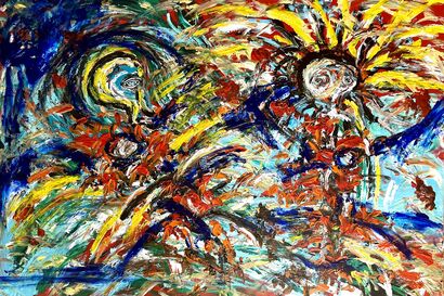 This sea of toil is like the moon at dusk - a Paint Artowrk by CAR ACT AIR